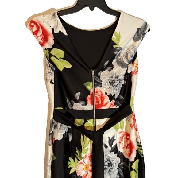 Kate & Lily Floral Print Dress Size 10 black multi stretch floral women dress - Picture 5 of 12